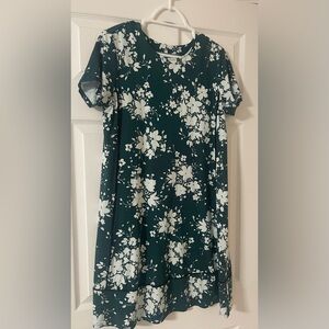 J. Jill Wearever Emerald Floral Dress.  
NWOT
Size Small